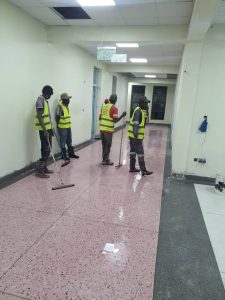 Terrazzo works and polishing